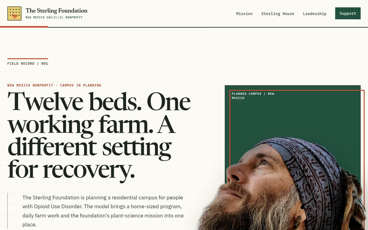 The Sterling Foundation website